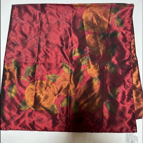 Chanel 100% Silk Scarf Authentic - Picture 2 of 6